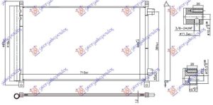 CONDENSER 2.0-2.5 16v PETROL (710x400x12) (KOYO)