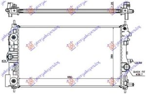 HLADNJAK MOTORA 1.4/1.6 TURBO BENZIN (AUTO) (68x39.5) (KOYO)