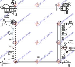 RADIATOR 1.4i- (470x428) A14XER (KOYO)