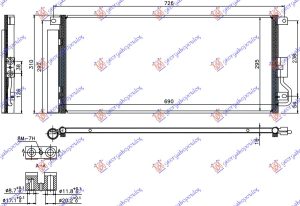 HLADNJAK KLIME 1.4 16v Turbo (B14XFT) BENZIN - 1.6/1.7 CDTi DIZEL (690x295x16)