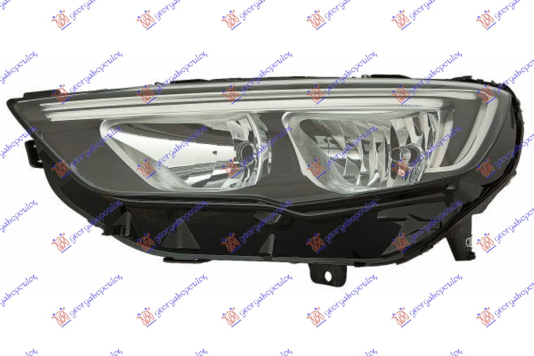 FAR ELEKTRICNI HROM (H7/H7) SA LED DNEVNIM SVETLOM (DEPO) LEVO