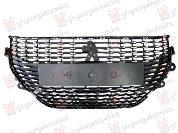 GRILLE BLACK W/CHROME MOULDINGS