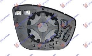 STAKLO RETROVIZORA SA GREJACEM (MRTAV UGAO) (2+2 PIN) (CONVEX GLASS) LEVO