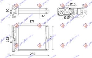GREJAC KABINE (177x152x32) (MAHLE BEHR PREMIUM LINE)