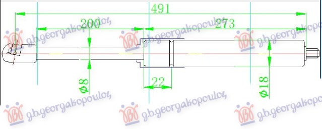 AMORTIZER HAUBE (491L-175N) DESNO