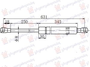 AMORTIZER GEPEK VRATA (632.5L-550N)