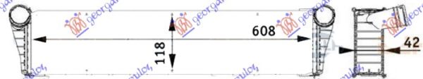 RADIATOR 2.9-3.2-3.4 PETROL CENTER (610x120x42) (MAHLE BEHR PREMIUM LINE)