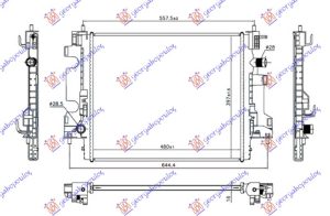 HLADNJAK MOTORA 0.9 TURBO BENZIN (MAN) (480x400x16)