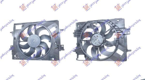 COOLING FAN ASSY 1.0-1.3 PETROL/1.5 DIESEL (400mm) (2pin) (NISSENS)
