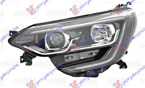 FAR ELEKTRICNI (H7/H7) CRNI SA LED DNEVNIM SVETLOM (VALEO) LEVO