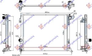 HLADNJAK MOTORA 1.2 TCE BENZIN (MAN) / 1.5 TDCi DIZEL - HIBRID ASSIST 1 (540x440x16)