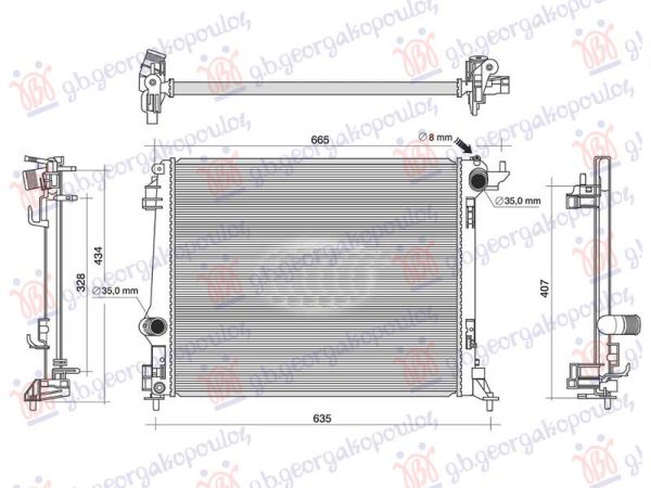 RADIATOR 1.8 PETROL MANUAL/AUTOMATIC (540x430) (NRF)