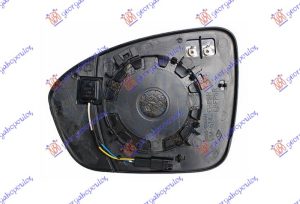 STAKLO RETROVIZORA SA GREJACEM (MRTAV UGAO) (KONVEKSNO) DESNO