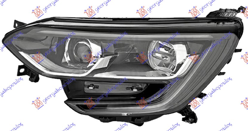 FAR ELEKTRICNI (H7/H7) CRNI SA LED DNEVNIM SVETLOM (VALEO) LEVO