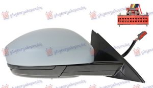 RETROVIZOR ELEKTRICNI SA GREJACEM PM (ELEKTRO-SKLOPIV) (BEZ SAMOZATAMLJIVANJA) (MIGAVAC) (SVETLO) (10 PIN) (A KVALITET) DESNO