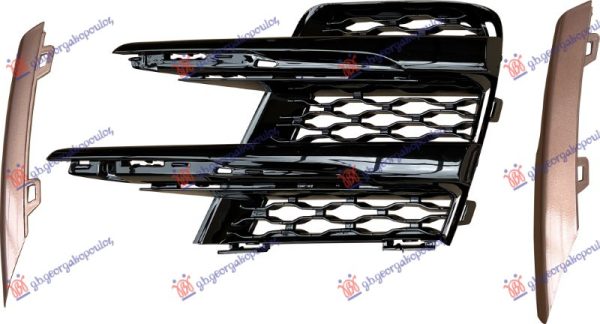FRONT BUMPER GRILLE (W/2 GOLD MOULDINGS) (R-DYNAMIC)