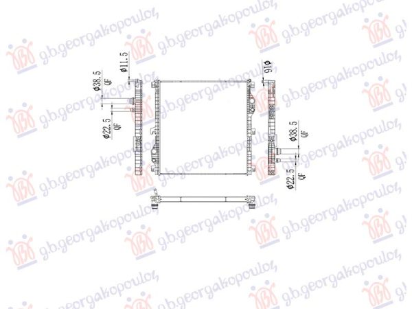 RADIATOR 3.0 PETROL/HYBRID - 3.0 DIESEL/HYBRID AUTO (625x663x36)