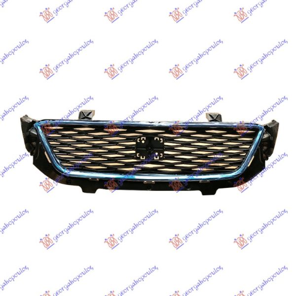 GRILLE COMPLETE W/CHROME MOULDING