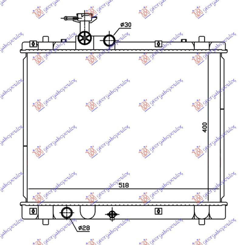 HLADNJAK MOTORA 1.2 BENZIN (MAN) (40x54x16) (MADJARSKA) (KOYO)