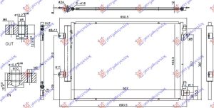 HLADNJAK KLIME 1.6 DDiS DIZEL (607x407x12) SA START-STOP SISTEMOM