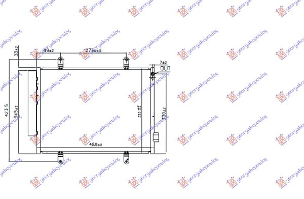 HLADNJAK KLIME 1.0 BENZIN (488x353x12)