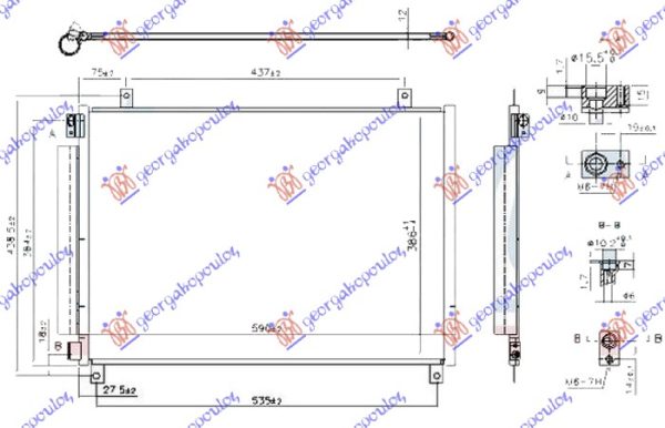 HLADNJAK KLIME 1.0/1.2 BENZIN (555x405x12)