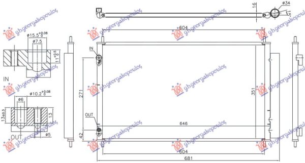 CONDENSER 1.5 HYBRID PETROL -2015 (600x355x16) (KOYO)