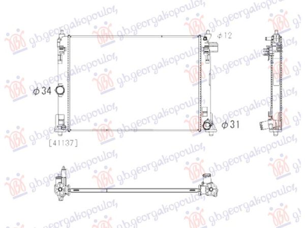 HLADNJAK MOTORA 1.0/1.5 BENZIN (524x388x16)