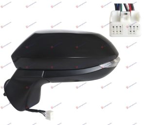RETROVIZOR ELEKTRICNI SA GREJACEM PM (ELEKTRO-SKLOPIV) (MIAGAVC LED) (MRTAV UGAO) (9 PIN) (A KVAL) (KONVEKSNO STAKLO) LEVO