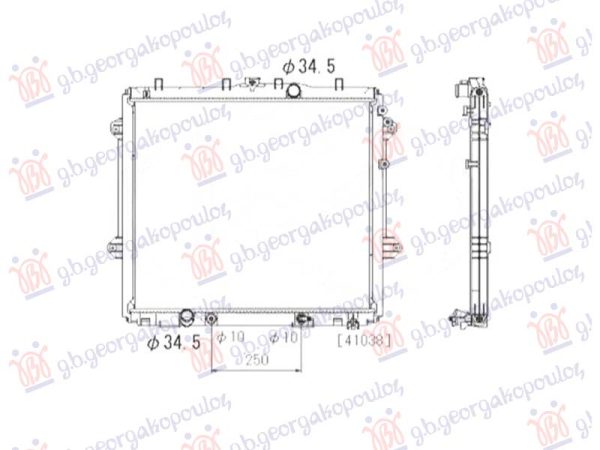 RADIATOR 4.0i V6 PETROL AUTOMATIC (570x650x26) (VALEO)