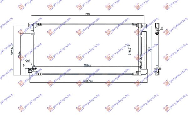 HLADNJAK KLIME 1.2i BENZIN (697x342x12)
