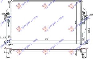 HLADNJAK MOTORA 2.2 D4D (AUTO) (670x430x27) (KOYO)
