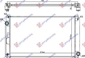 HLADNJAK MOTORA 2.0 16v BENZIN (MAN/AUTO) (675x415x16) (KOYO)