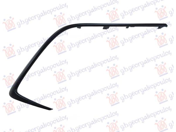 FRONT BUMPER GRILLE MOULDING GLOSSY BLACK