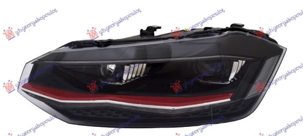 HEAD LAMP LED (W/RED MOULDING) (GTI) (VALEO)