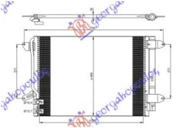 CONDENSER PETROL/DIESEL (540x370x16) (KOYO)