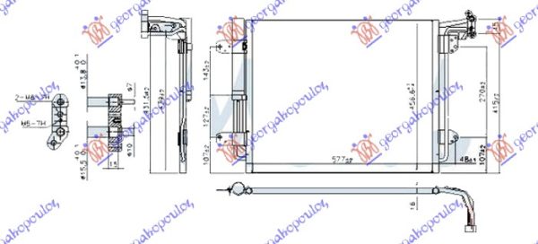 HLADNJAK KLIME 1.4 TSi BENZIN - 2.0 TDi DIZEL (540x450x16) 2015-