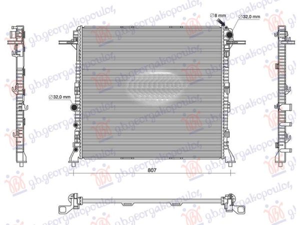 RADIATOR 2.0 TDI DIESEL MANUAL (718x665) (NRF)